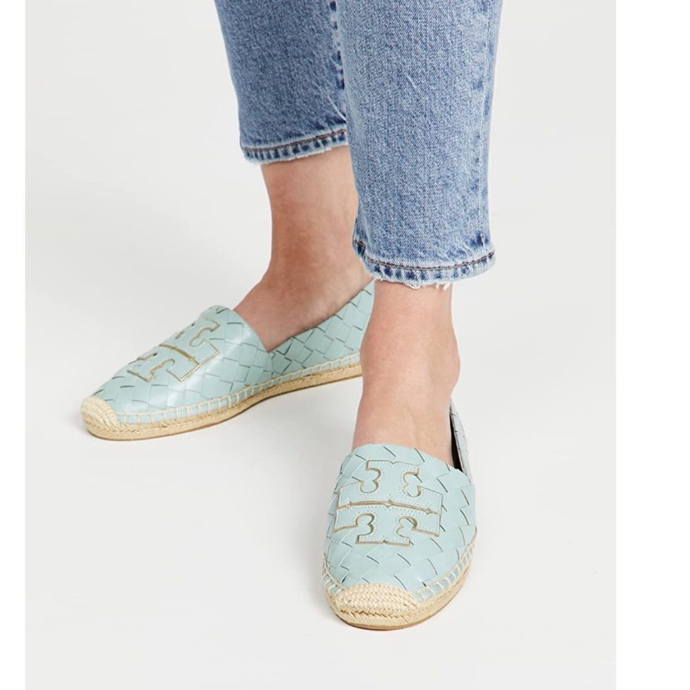 TORY BURCH SOLD OUT woven leather espadrilles